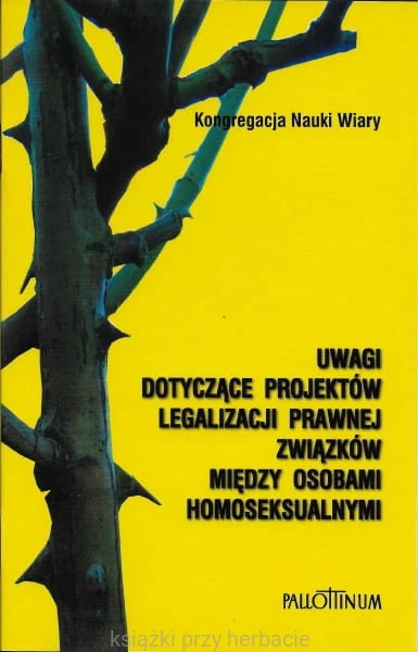 UWAGI DOTYCZĄCE PROJEKTÓW LEGALIZACJI PRAWNEJ ZWIĄZKÓW MIĘDZY OSOBAMI HOMOSEKSUALNYMI_joseph ratzinger_ksiegarniaksiazkiprzyherbacie.jpg