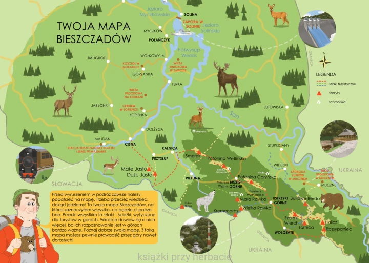 Bieszczady. Przewodnik dla małych i dużych odkrywców 2_markowski_ksiegarniaksiazkiprzyherbacie.jpg