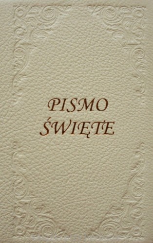 Biblia Tysiąclecia - Pismo Święte Starego i Nowego Testamentu_skórzany futerał biały_ksiegarniaksiazkiprzyherbacie.JPG