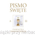 Pismo Święte Starego i Nowego Testamentu Białe - Pamiątka I Komunii Świętej (obwoluta ze złoceniami)