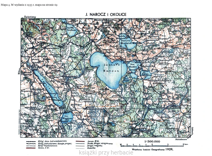 Przewodnik po Polsce północno-wschodniej_mapa j. narocz i okolice_ksiegarniaksiazkiprzyherbacie.jpg