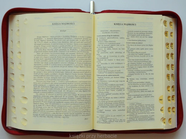 Biblia Tysiąclecia - Pismo Święte Starego i Nowego Testamentu (paginatory, skórzany futerał, format oazowy) kolor brązowy 2_ksiegarniaksiazkiprzyherbacie.JPG